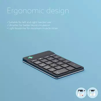 Ergo-R Black numeric keyboard, bluetooth