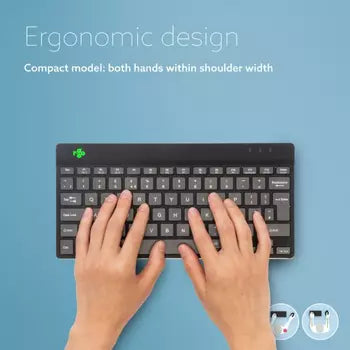 Ergo-R Black mini keyboard, bluetooth