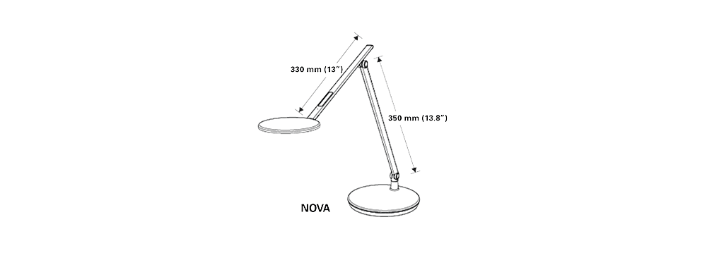 Nova desk lamp, black - desktop base