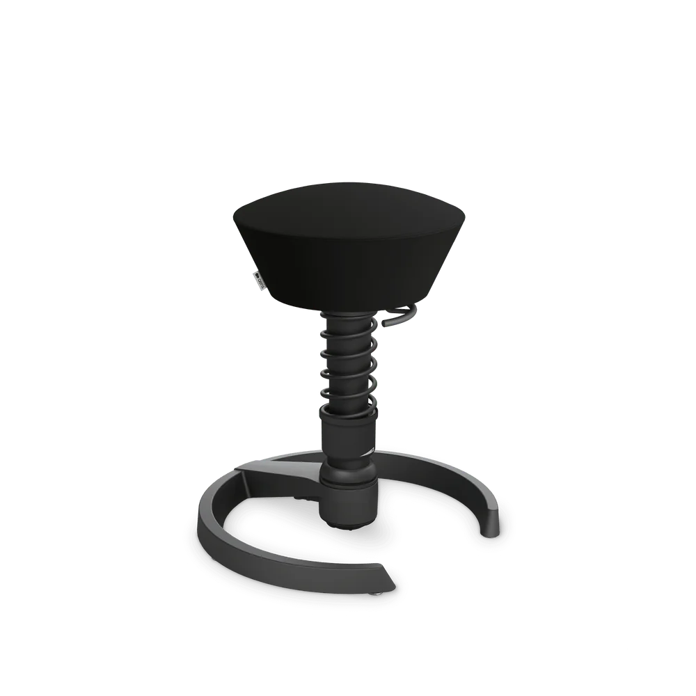 Swopper, black Mediflex artificial leather, black frame, glides