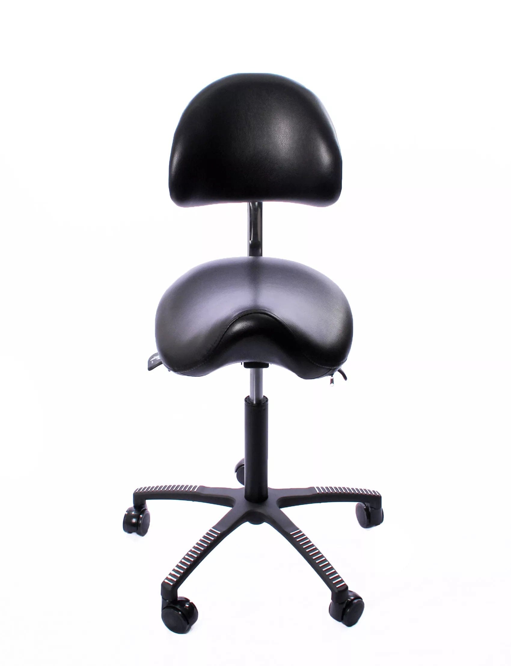 Lenni saddle chair with back support, artificial leather